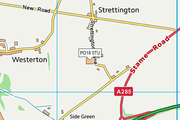 PO18 0TU map - OS VectorMap District (Ordnance Survey)
