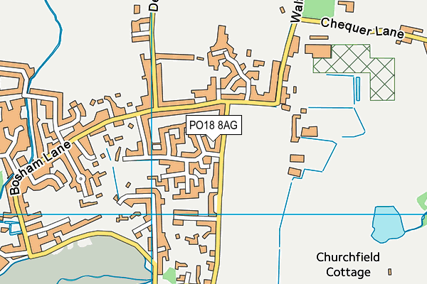 PO18 8AG map - OS VectorMap District (Ordnance Survey) PO18 8AG map - OS VectorMap District (Ordnance Survey)