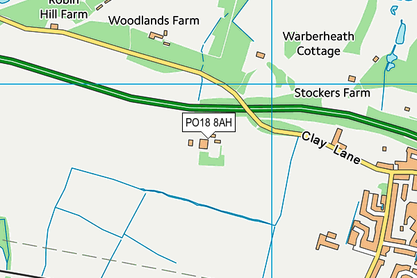 PO18 8AH map - OS VectorMap District (Ordnance Survey)