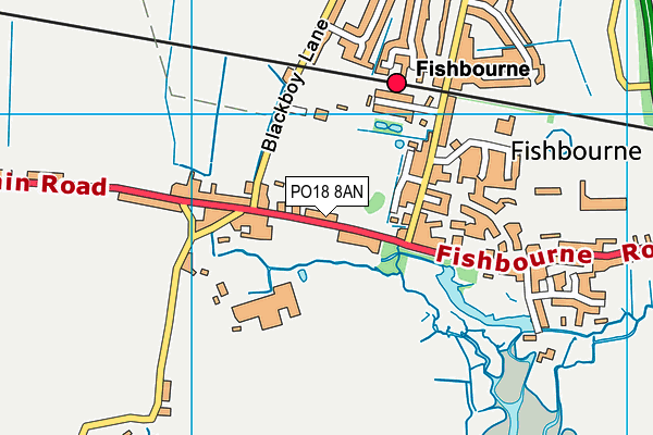 PO18 8AN map - OS VectorMap District (Ordnance Survey) PO18 8AN map - OS VectorMap District (Ordnance Survey)