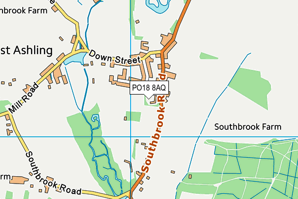 PO18 8AQ map - OS VectorMap District (Ordnance Survey)