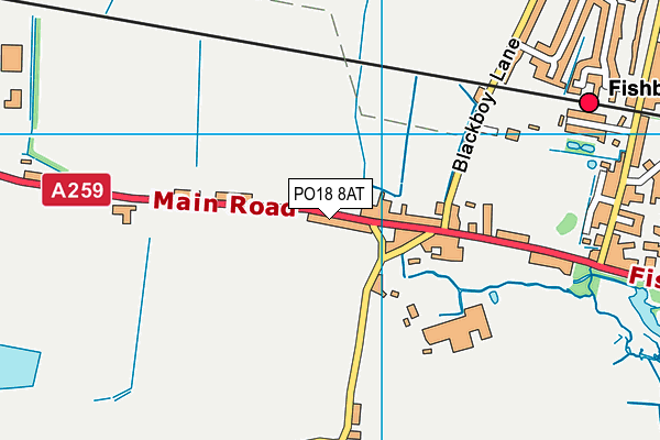 PO18 8AT map - OS VectorMap District (Ordnance Survey) PO18 8AT map - OS VectorMap District (Ordnance Survey)