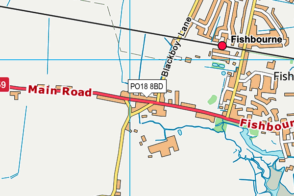 PO18 8BD map - OS VectorMap District (Ordnance Survey) PO18 8BD map - OS VectorMap District (Ordnance Survey)