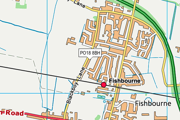 PO18 8BH map - OS VectorMap District (Ordnance Survey)