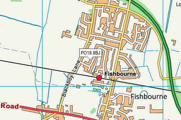 PO18 8BJ map - OS VectorMap District (Ordnance Survey)