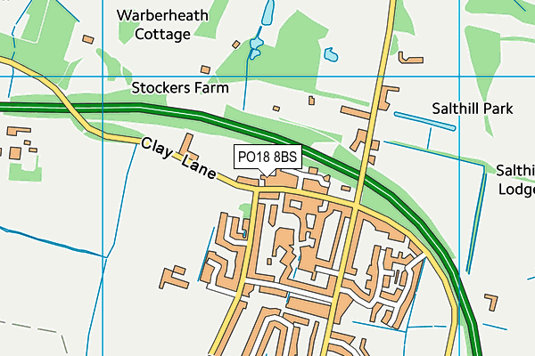 PO18 8BS map - OS VectorMap District (Ordnance Survey) PO18 8BS map - OS VectorMap District (Ordnance Survey)