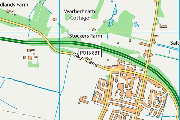 PO18 8BT map - OS VectorMap District (Ordnance Survey) PO18 8BT map - OS VectorMap District (Ordnance Survey)