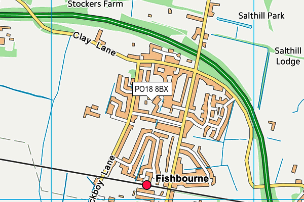 PO18 8BX map - OS VectorMap District (Ordnance Survey) PO18 8BX map - OS VectorMap District (Ordnance Survey)