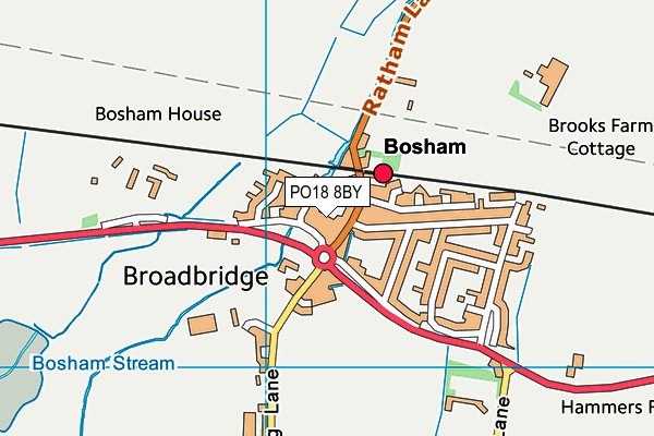 PO18 8BY map - OS VectorMap District (Ordnance Survey) PO18 8BY map - OS VectorMap District (Ordnance Survey)