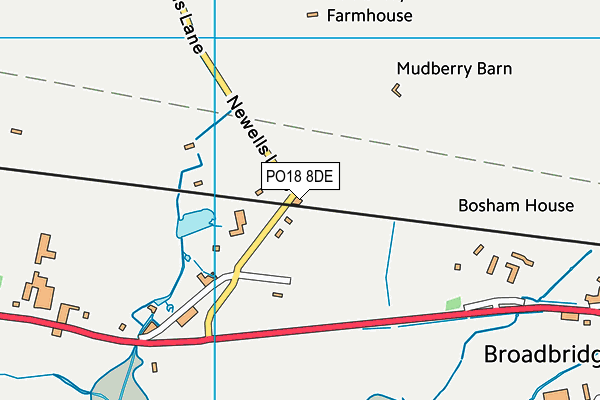 PO18 8DE map - OS VectorMap District (Ordnance Survey)
