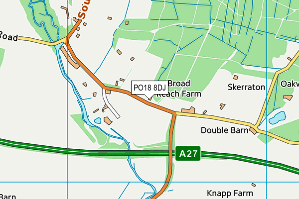 PO18 8DJ map - OS VectorMap District (Ordnance Survey) PO18 8DJ map - OS VectorMap District (Ordnance Survey)