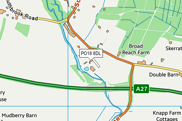 PO18 8DL map - OS VectorMap District (Ordnance Survey)