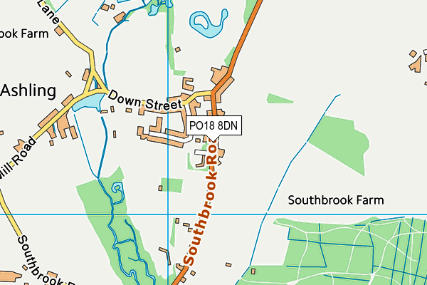 PO18 8DN map - OS VectorMap District (Ordnance Survey) PO18 8DN map - OS VectorMap District (Ordnance Survey)