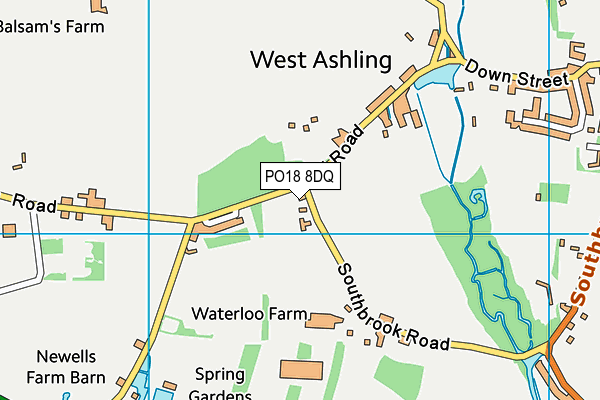 PO18 8DQ map - OS VectorMap District (Ordnance Survey)