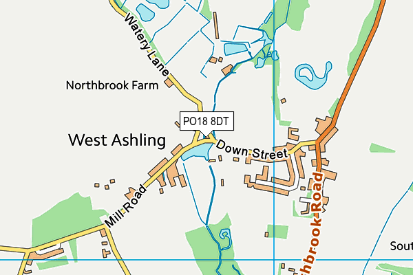PO18 8DT map - OS VectorMap District (Ordnance Survey) PO18 8DT map - OS VectorMap District (Ordnance Survey)