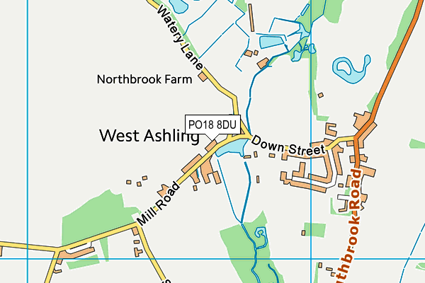 PO18 8DU map - OS VectorMap District (Ordnance Survey) PO18 8DU map - OS VectorMap District (Ordnance Survey)