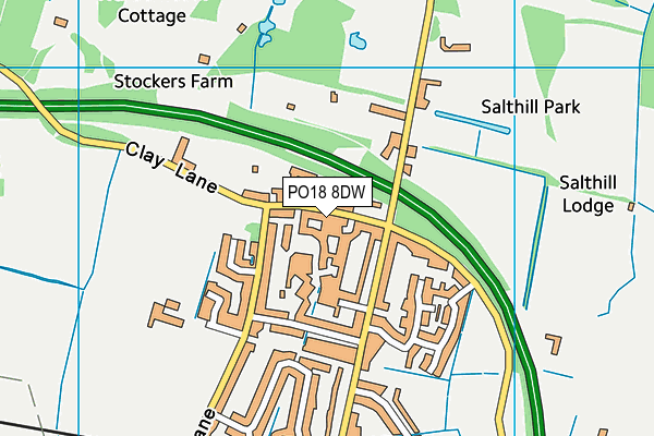 PO18 8DW map - OS VectorMap District (Ordnance Survey) PO18 8DW map - OS VectorMap District (Ordnance Survey)