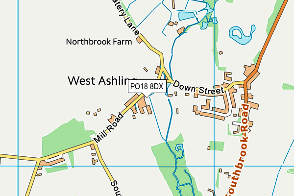 PO18 8DX map - OS VectorMap District (Ordnance Survey) PO18 8DX map - OS VectorMap District (Ordnance Survey)