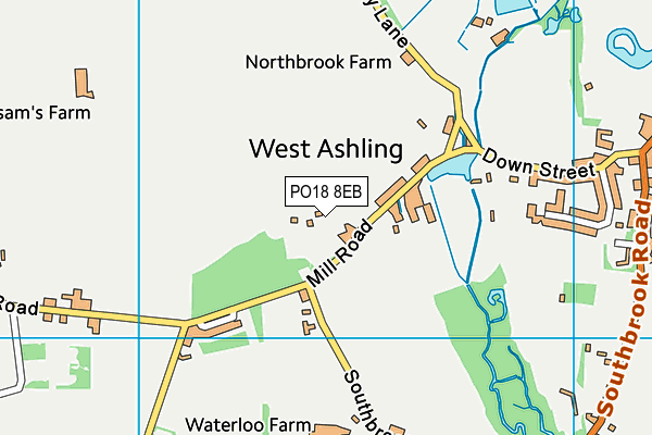 PO18 8EB map - OS VectorMap District (Ordnance Survey) PO18 8EB map - OS VectorMap District (Ordnance Survey)