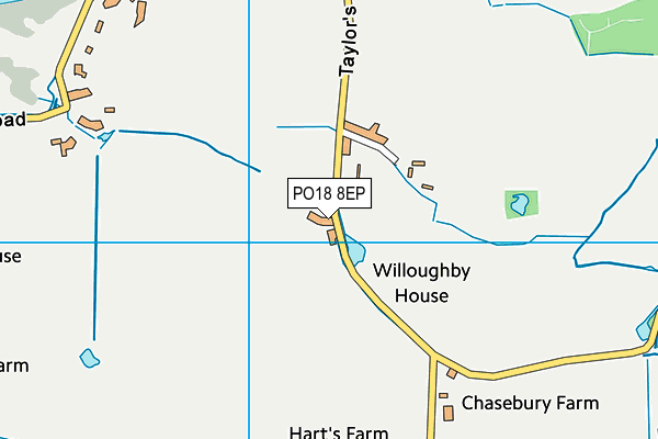 PO18 8EP map - OS VectorMap District (Ordnance Survey)