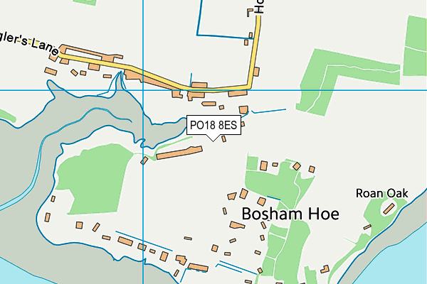 PO18 8ES map - OS VectorMap District (Ordnance Survey) PO18 8ES map - OS VectorMap District (Ordnance Survey)