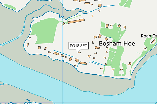 PO18 8ET map - OS VectorMap District (Ordnance Survey) PO18 8ET map - OS VectorMap District (Ordnance Survey)