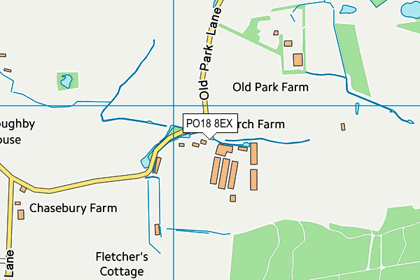 PO18 8EX map - OS VectorMap District (Ordnance Survey) PO18 8EX map - OS VectorMap District (Ordnance Survey)