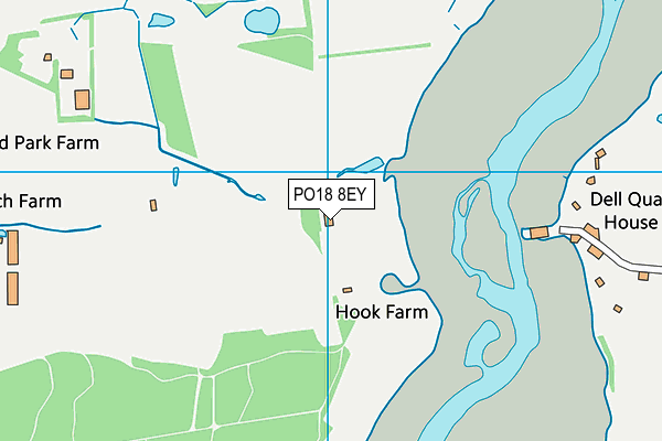 PO18 8EY map - OS VectorMap District (Ordnance Survey) PO18 8EY map - OS VectorMap District (Ordnance Survey)