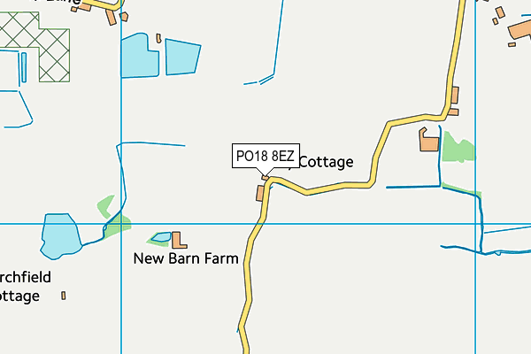 PO18 8EZ map - OS VectorMap District (Ordnance Survey) PO18 8EZ map - OS VectorMap District (Ordnance Survey)