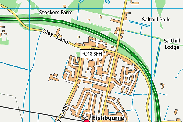 PO18 8FH map - OS VectorMap District (Ordnance Survey) PO18 8FH map - OS VectorMap District (Ordnance Survey)