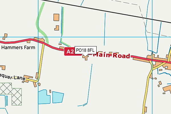 PO18 8FL map - OS VectorMap District (Ordnance Survey)