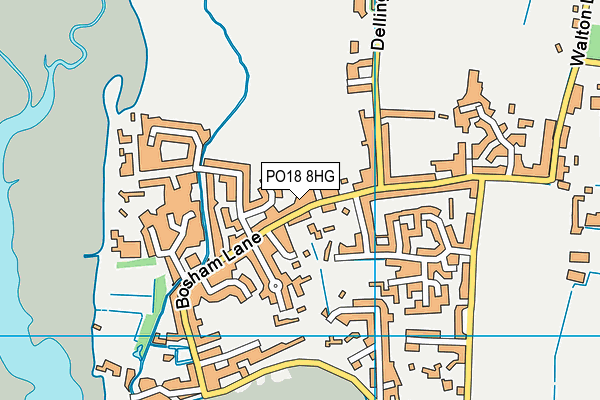 PO18 8HG map - OS VectorMap District (Ordnance Survey) PO18 8HG map - OS VectorMap District (Ordnance Survey)