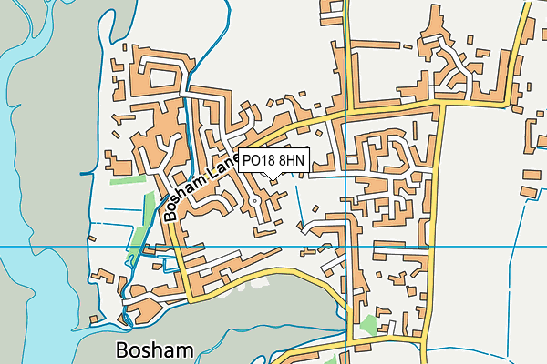 PO18 8HN map - OS VectorMap District (Ordnance Survey) PO18 8HN map - OS VectorMap District (Ordnance Survey)