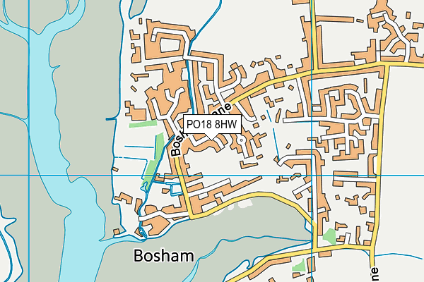 PO18 8HW map - OS VectorMap District (Ordnance Survey) PO18 8HW map - OS VectorMap District (Ordnance Survey)