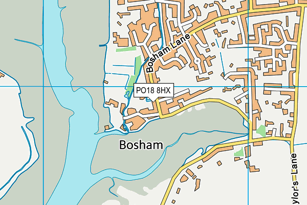 PO18 8HX map - OS VectorMap District (Ordnance Survey) PO18 8HX map - OS VectorMap District (Ordnance Survey)
