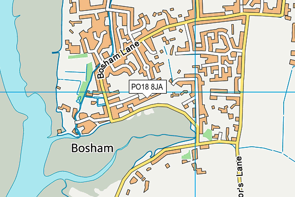 PO18 8JA map - OS VectorMap District (Ordnance Survey) PO18 8JA map - OS VectorMap District (Ordnance Survey)