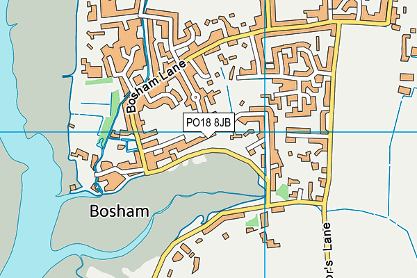 PO18 8JB map - OS VectorMap District (Ordnance Survey) PO18 8JB map - OS VectorMap District (Ordnance Survey)