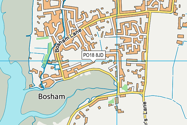PO18 8JD map - OS VectorMap District (Ordnance Survey) PO18 8JD map - OS VectorMap District (Ordnance Survey)