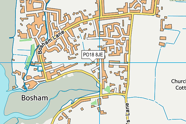 PO18 8JE map - OS VectorMap District (Ordnance Survey) PO18 8JE map - OS VectorMap District (Ordnance Survey)