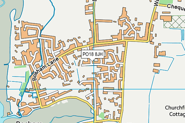 PO18 8JH map - OS VectorMap District (Ordnance Survey) PO18 8JH map - OS VectorMap District (Ordnance Survey)