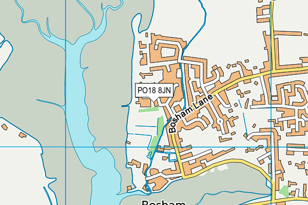 PO18 8JN map - OS VectorMap District (Ordnance Survey) PO18 8JN map - OS VectorMap District (Ordnance Survey)