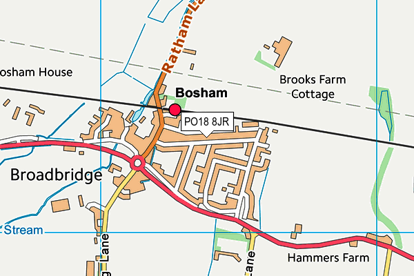 PO18 8JR map - OS VectorMap District (Ordnance Survey)