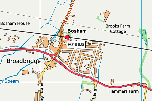 PO18 8JS map - OS VectorMap District (Ordnance Survey) PO18 8JS map - OS VectorMap District (Ordnance Survey)