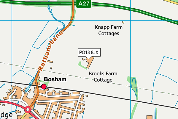 PO18 8JX map - OS VectorMap District (Ordnance Survey) PO18 8JX map - OS VectorMap District (Ordnance Survey)