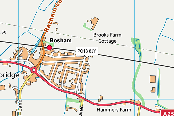 PO18 8JY map - OS VectorMap District (Ordnance Survey)