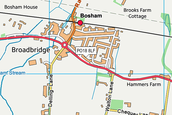 PO18 8LF map - OS VectorMap District (Ordnance Survey) PO18 8LF map - OS VectorMap District (Ordnance Survey)