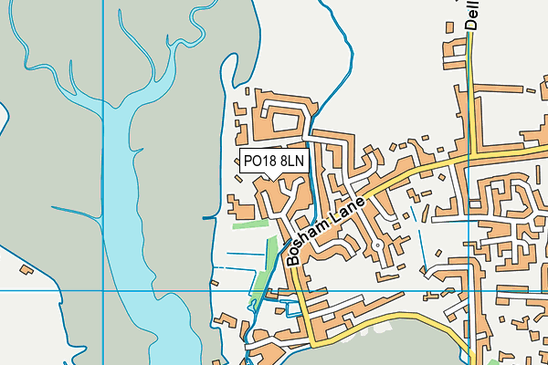 PO18 8LN map - OS VectorMap District (Ordnance Survey) PO18 8LN map - OS VectorMap District (Ordnance Survey)