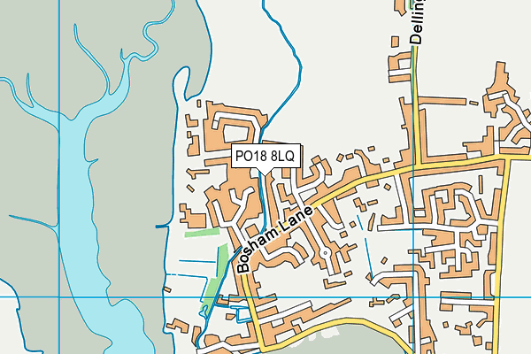PO18 8LQ map - OS VectorMap District (Ordnance Survey) PO18 8LQ map - OS VectorMap District (Ordnance Survey)