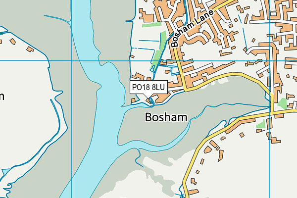 PO18 8LU map - OS VectorMap District (Ordnance Survey) PO18 8LU map - OS VectorMap District (Ordnance Survey)