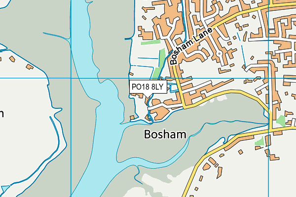 PO18 8LY map - OS VectorMap District (Ordnance Survey) PO18 8LY map - OS VectorMap District (Ordnance Survey)